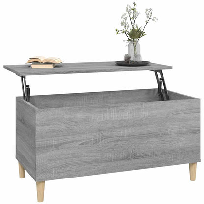vidaXL Table basse gris Sonoma 90x44,5x45 cm en bois d'ingénierie
