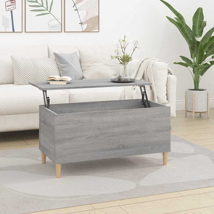 vidaXL Table basse gris Sonoma 90x44,5x45 cm en bois d'ingénierie