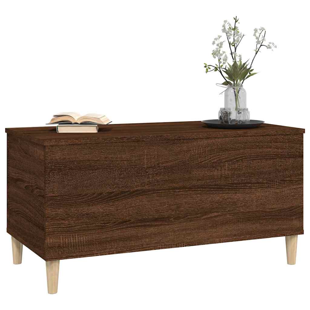 vidaXL Table basse marron aspect chêne 90x44,5x45 cm Bois d'ingénierie