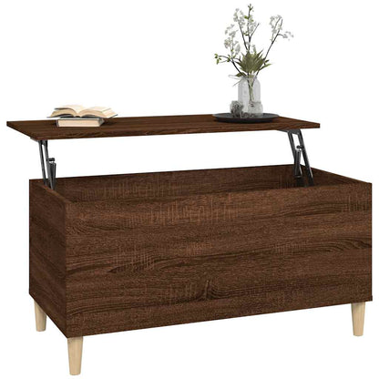 vidaXL Table basse marron aspect chêne 90x44,5x45 cm Bois d'ingénierie