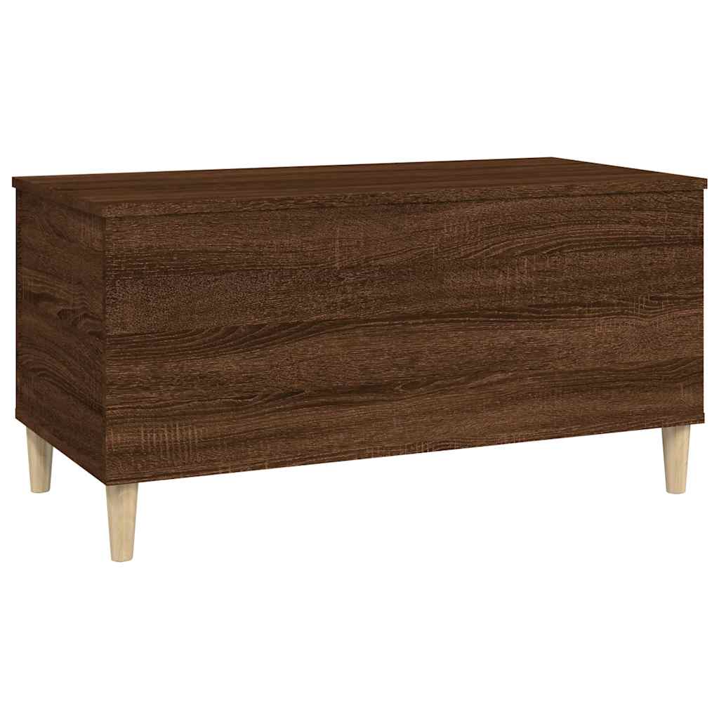 vidaXL Table basse marron aspect chêne 90x44,5x45 cm Bois d'ingénierie