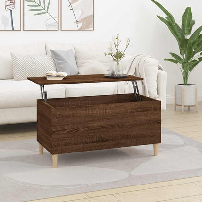 vidaXL Table basse marron aspect chêne 90x44,5x45 cm Bois d'ingénierie
