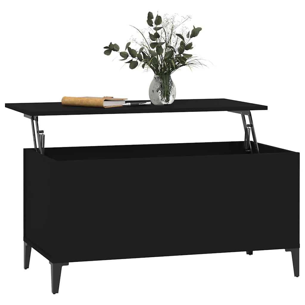 vidaXL Couchtisch Schwarz 90x44,5x45 cm Holzwerkstoff