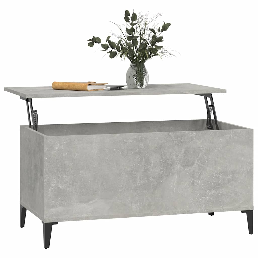 vidaXL Couchtisch Betongrau 90x44,5x45 cm Holzwerkstoff