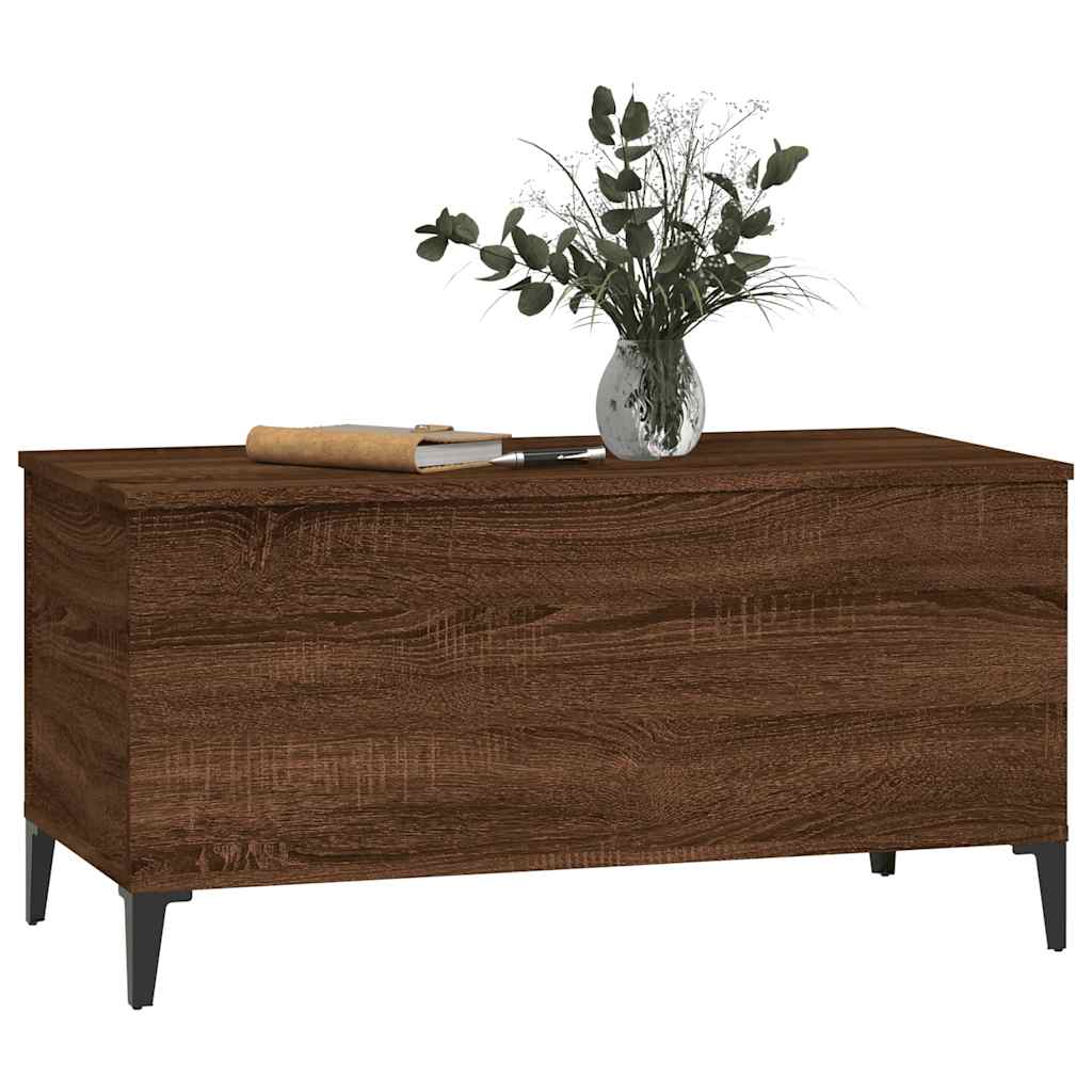 vidaXL Couchtisch Braun Eichen-Optik 90x44,5x45 cm Holzwerkstoff