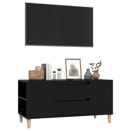 vidaXL Meuble TV Noir 102x44,5x50 cm Bois d'ingénierie