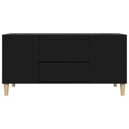 vidaXL Meuble TV Noir 102x44,5x50 cm Bois d'ingénierie