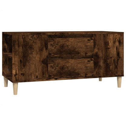 vidaXL Meuble TV chêne fumé 102x44,5x50 cm bois d'ingénierie