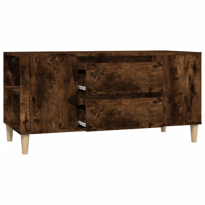 vidaXL Meuble TV chêne fumé 102x44,5x50 cm bois d'ingénierie