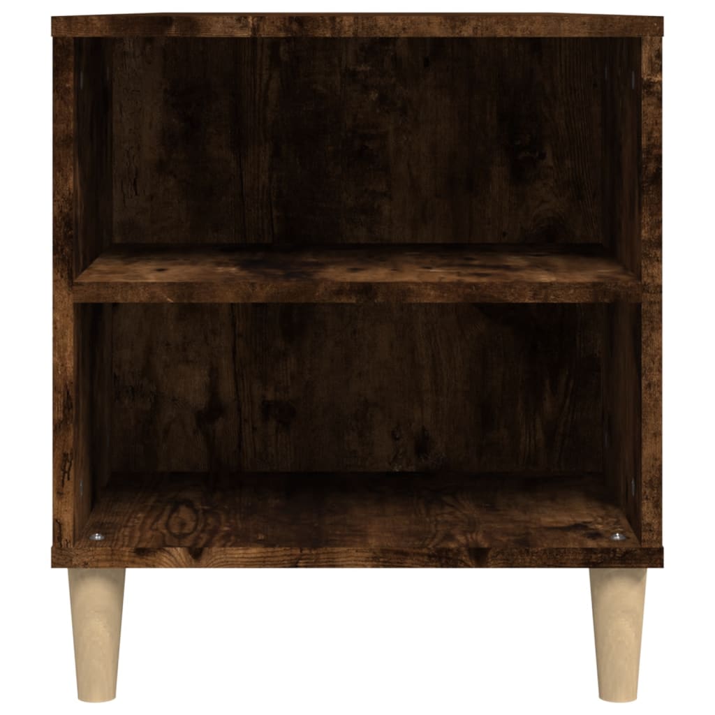 vidaXL Meuble TV chêne fumé 102x44,5x50 cm bois d'ingénierie