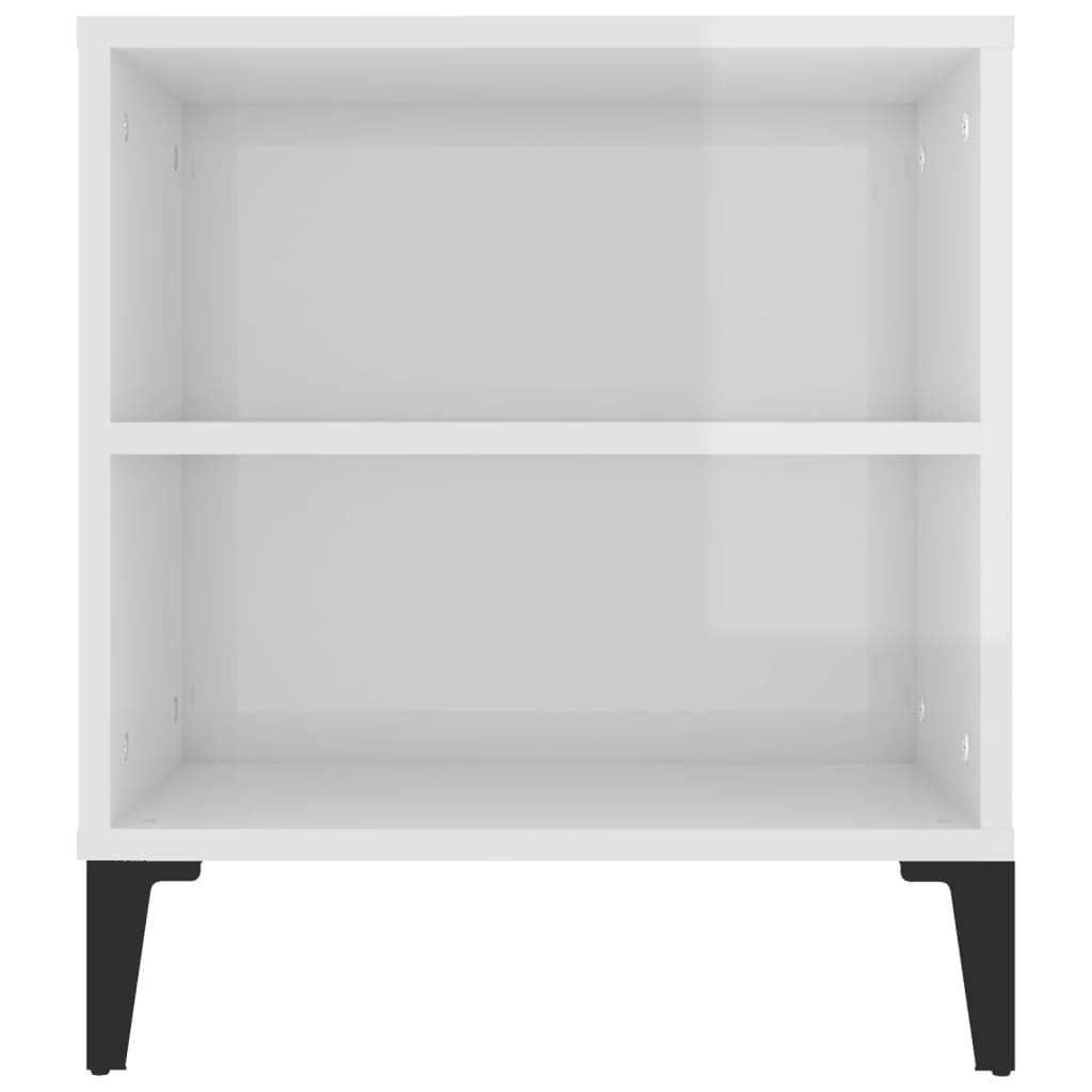 vidaXL Meuble TV blanc brillant 102x44,5x50 cm Aggloméré
