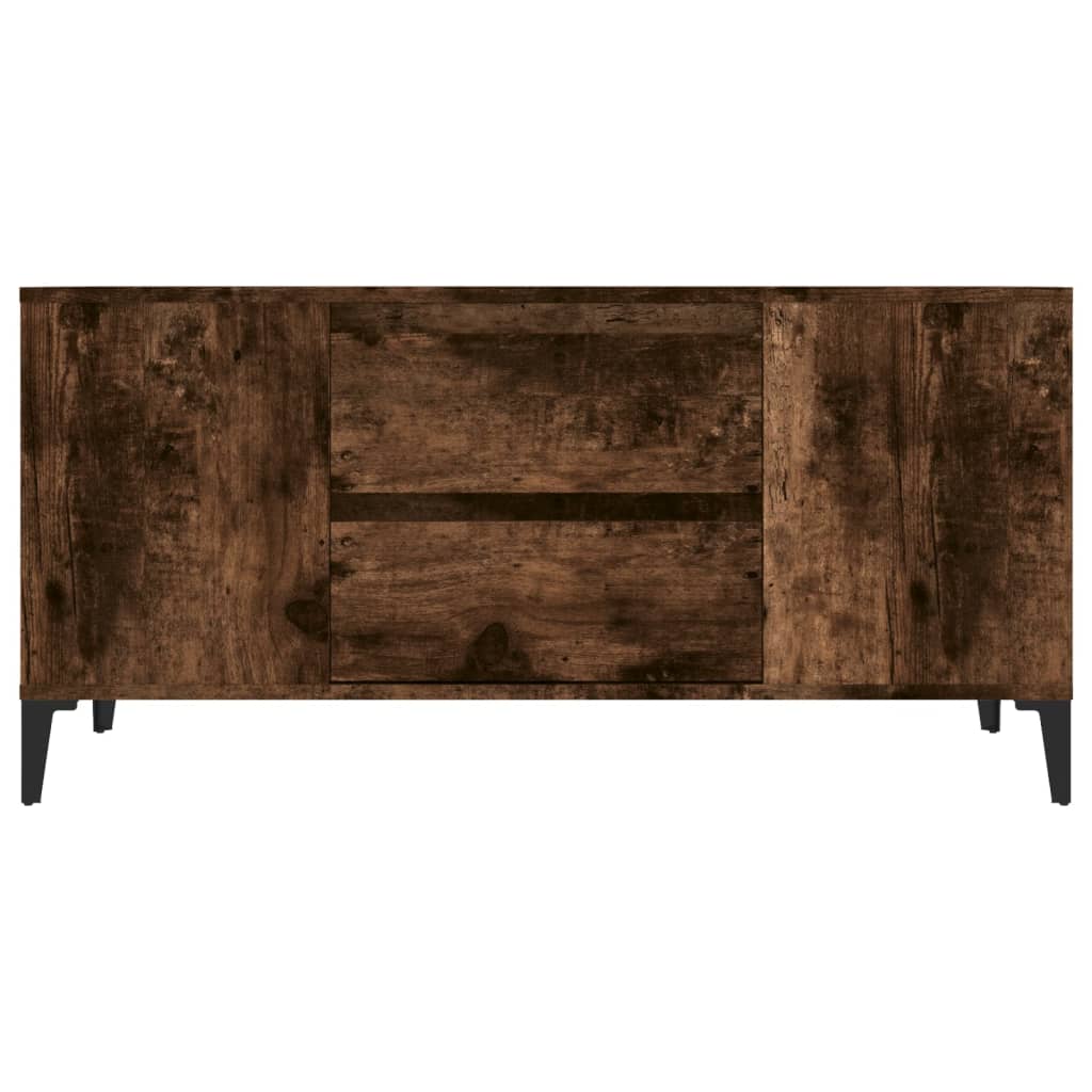 vidaXL Meuble TV chêne fumé 102x44,5x50 cm bois d'ingénierie