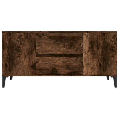 vidaXL Meuble TV chêne fumé 102x44,5x50 cm bois d'ingénierie