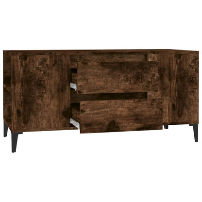 vidaXL Meuble TV chêne fumé 102x44,5x50 cm bois d'ingénierie