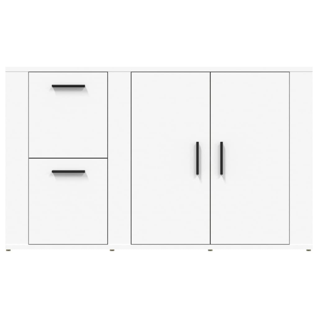 vidaXL Commode blanche 100x33x59,5 cm en bois d'ingénierie