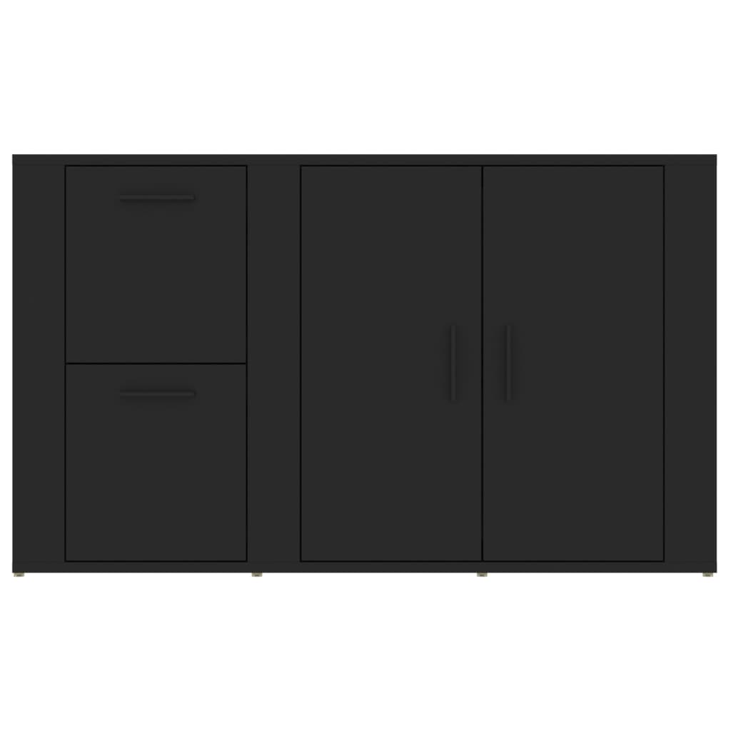 vidaXL Buffet noir 100x33x59,5 cm Bois d'ingénierie