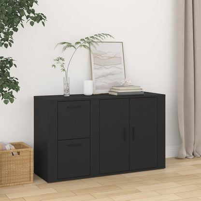 vidaXL Buffet noir 100x33x59,5 cm Bois d'ingénierie