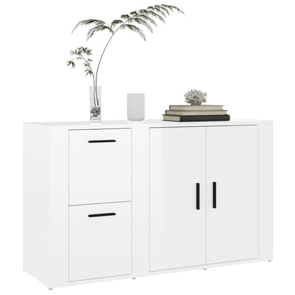 vidaXL Buffet haut brillant blanc 100x33x59,5 cm Bois d'ingénierie