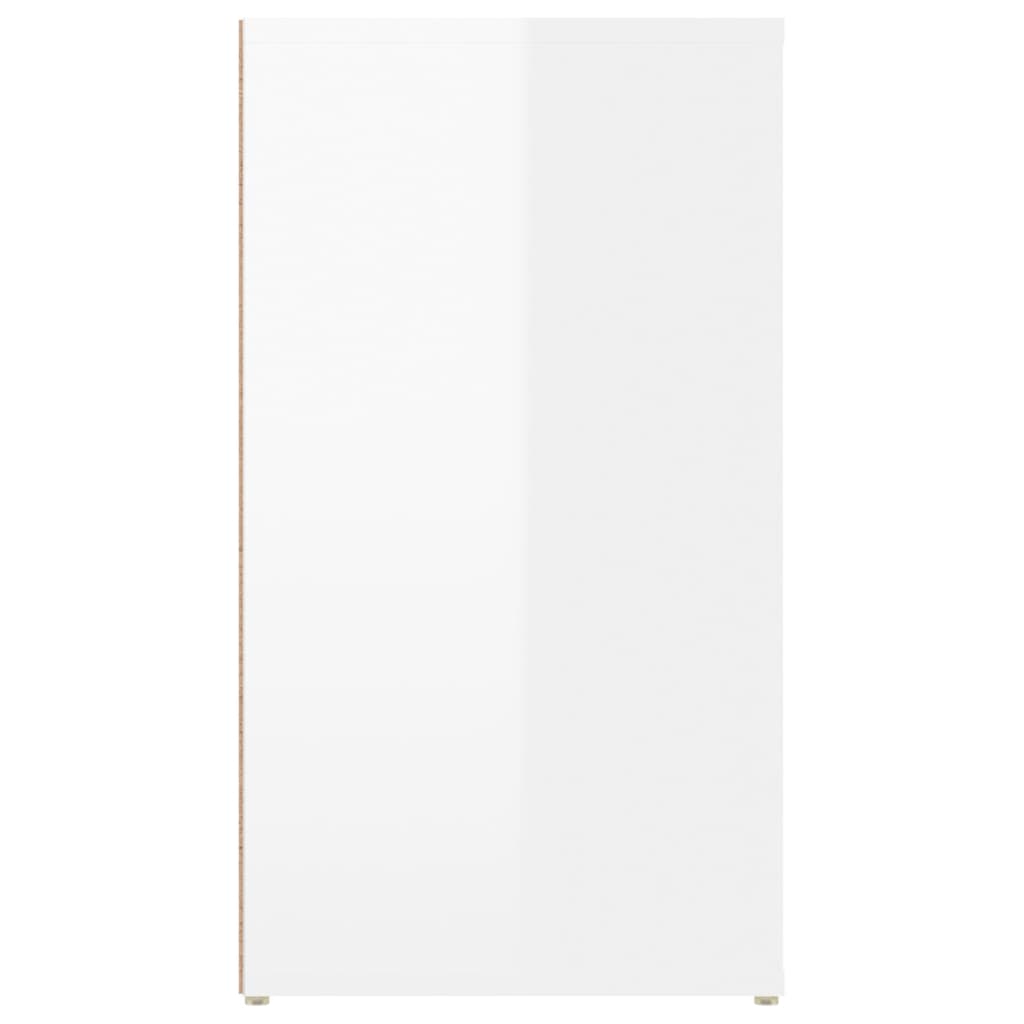 vidaXL Buffet haut brillant blanc 100x33x59,5 cm Bois d'ingénierie