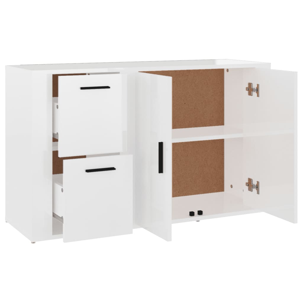 vidaXL Buffet haut brillant blanc 100x33x59,5 cm Bois d'ingénierie