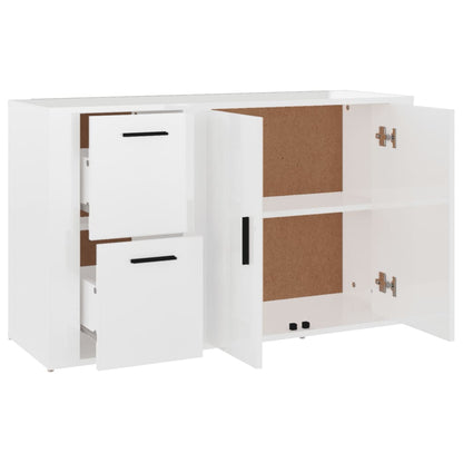 vidaXL Buffet haut brillant blanc 100x33x59,5 cm Bois d'ingénierie