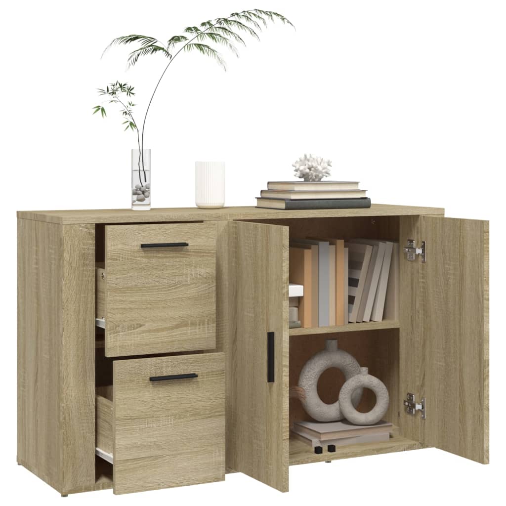 vidaXL Buffet Sonoma chêne 100x33x59,5 cm Bois d'ingénierie