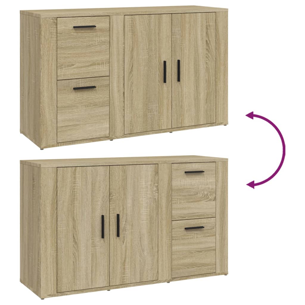 vidaXL Buffet Sonoma chêne 100x33x59,5 cm Bois d'ingénierie