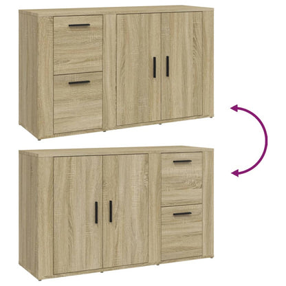 vidaXL Buffet Sonoma chêne 100x33x59,5 cm Bois d'ingénierie