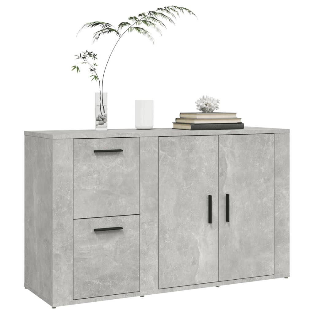 vidaXL Buffet Gris béton 100x33x59,5 cm Bois d'ingénierie