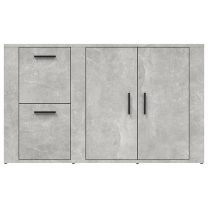 vidaXL Buffet Gris béton 100x33x59,5 cm Bois d'ingénierie