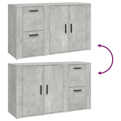 vidaXL Buffet Gris béton 100x33x59,5 cm Bois d'ingénierie