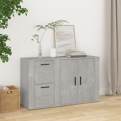 vidaXL Buffet Gris béton 100x33x59,5 cm Bois d'ingénierie