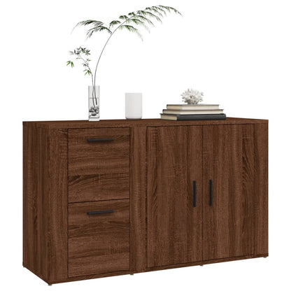 vidaXL Buffet marron aspect chêne 100x33x59,5 cm Bois d'ingénierie