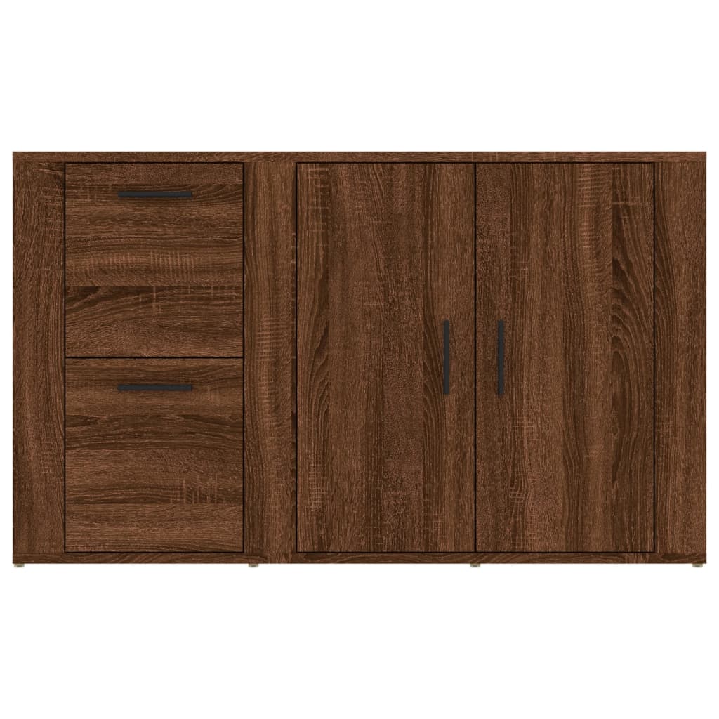 vidaXL Buffet marron aspect chêne 100x33x59,5 cm Bois d'ingénierie