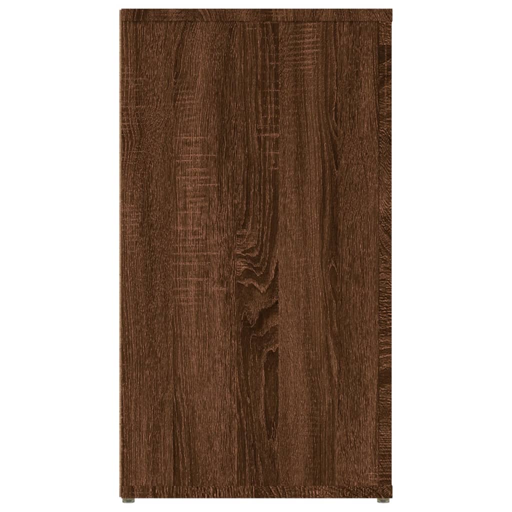 vidaXL Buffet marron aspect chêne 100x33x59,5 cm Bois d'ingénierie