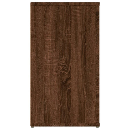 vidaXL Buffet marron aspect chêne 100x33x59,5 cm Bois d'ingénierie