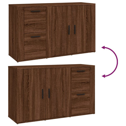 vidaXL Buffet marron aspect chêne 100x33x59,5 cm Bois d'ingénierie