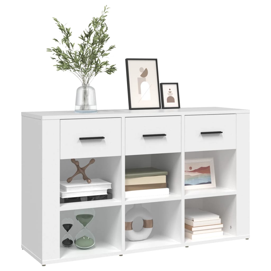vidaXL Buffet blanc 100x30x59,5 cm en bois d'ingénierie