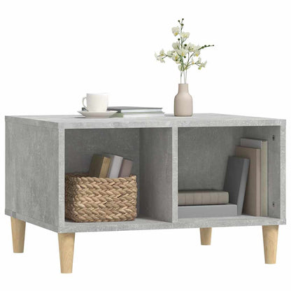 vidaXL Table basse gris béton 60x50x36,5 cm Bois d'ingénierie