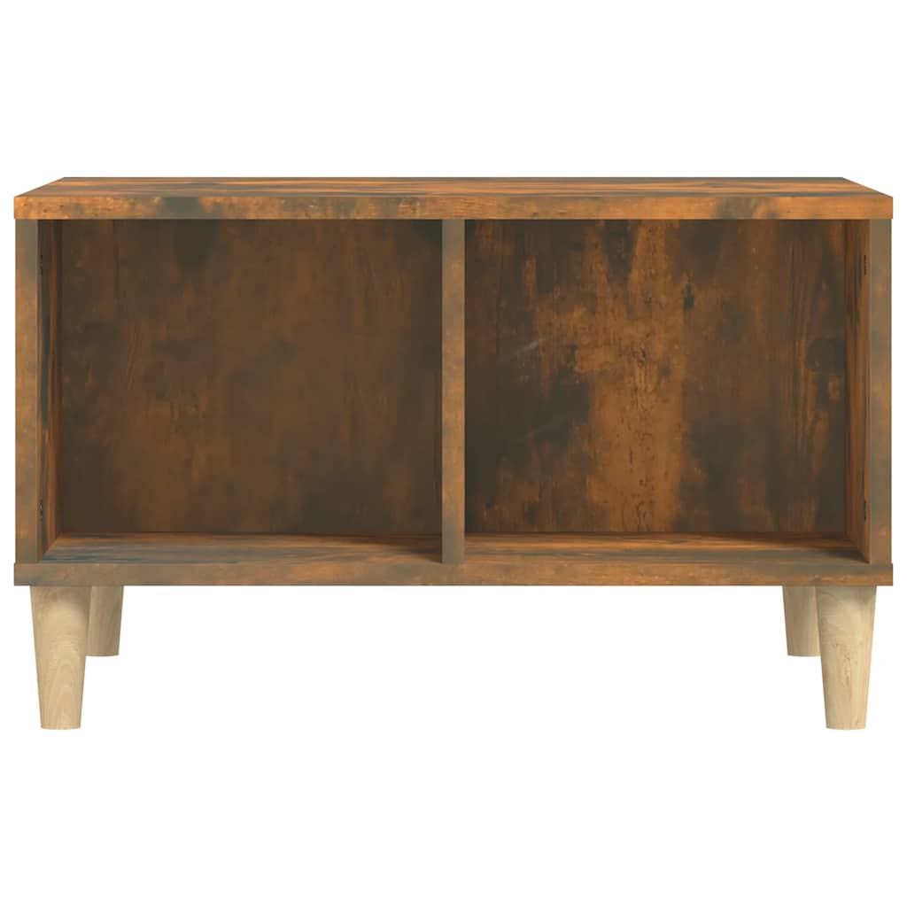 vidaXL Table basse chêne fumé 60x50x36,5 cm bois d'ingénierie