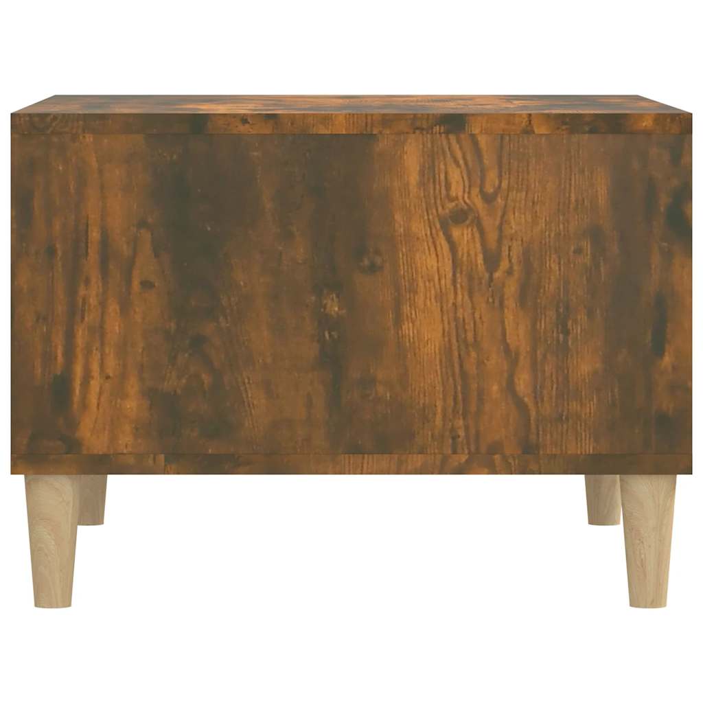 vidaXL Table basse chêne fumé 60x50x36,5 cm bois d'ingénierie