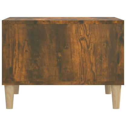 vidaXL Table basse chêne fumé 60x50x36,5 cm bois d'ingénierie