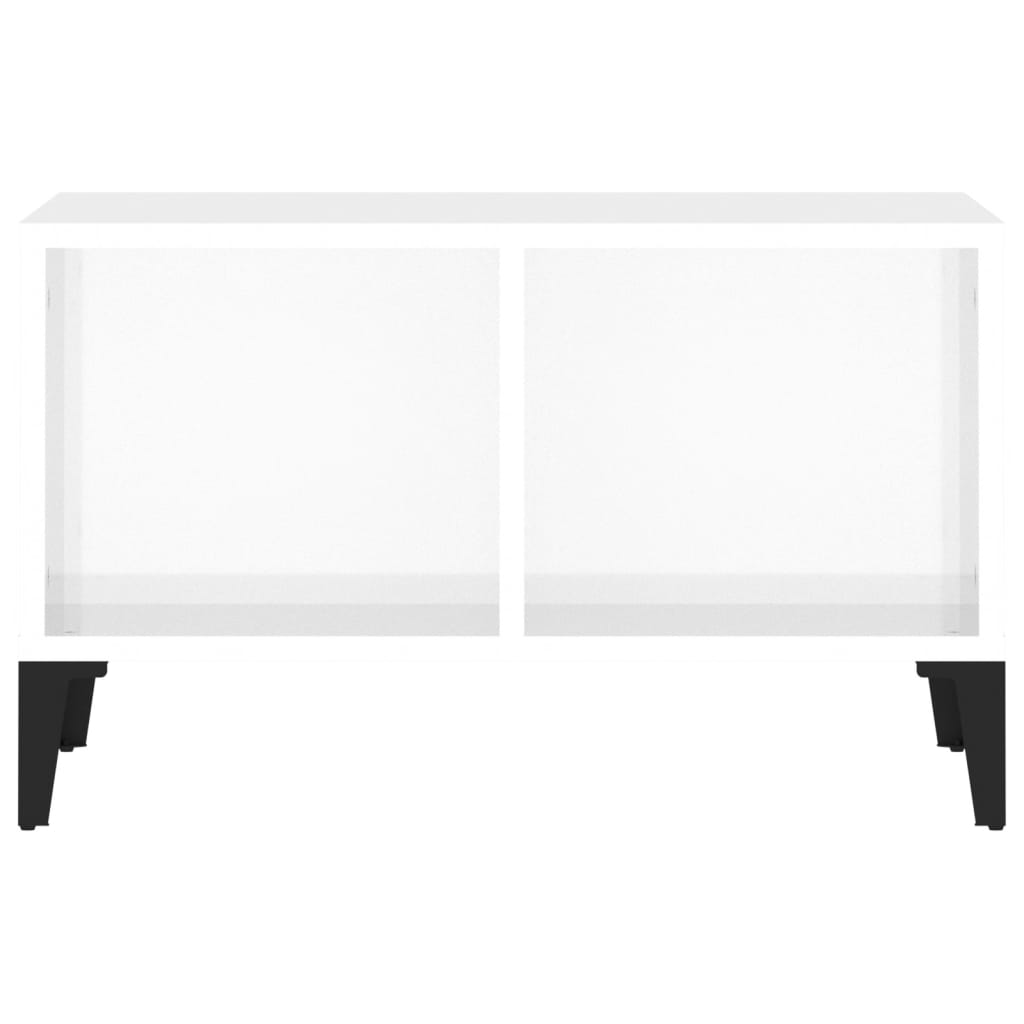 vidaXL Couchtisch Hochglanz-Weiß 60x50x36,5 cm Holzwerkstoff