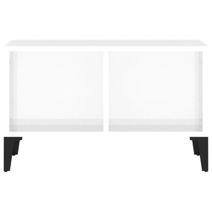 vidaXL Couchtisch Hochglanz-Weiß 60x50x36,5 cm Holzwerkstoff