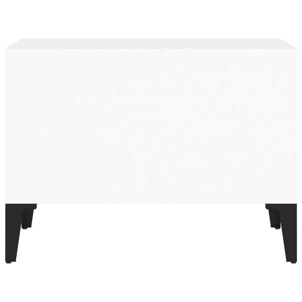 vidaXL Couchtisch Hochglanz-Weiß 60x50x36,5 cm Holzwerkstoff