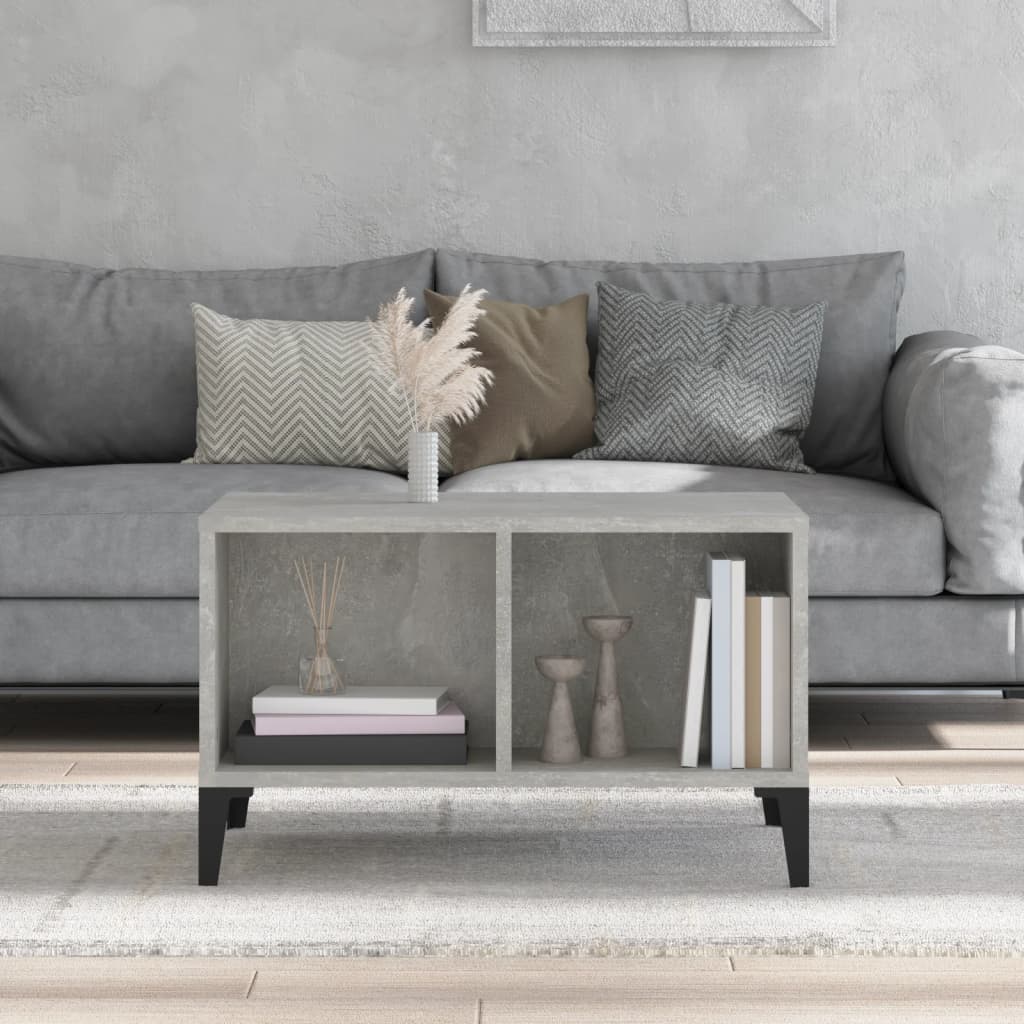 vidaXL Couchtisch Betongrau 60x50x36,5 cm Holzwerkstoff