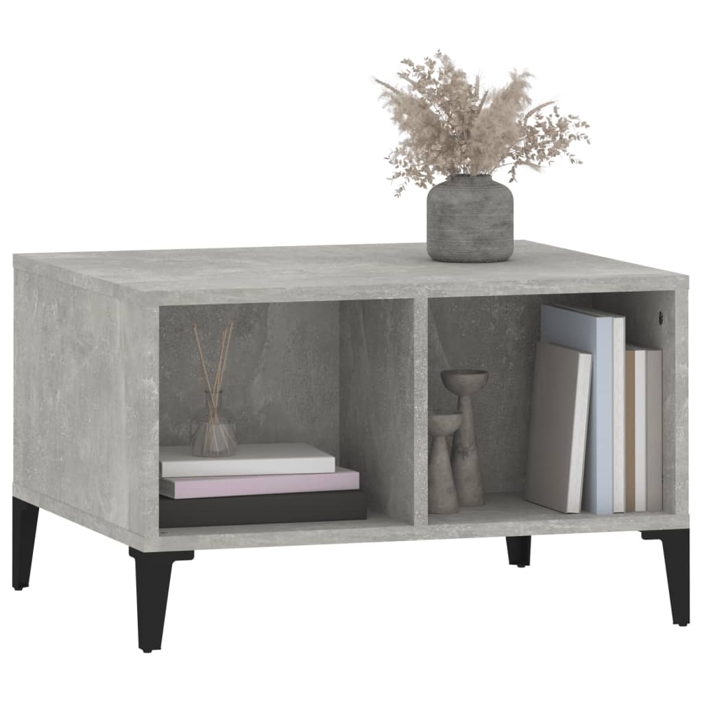 vidaXL Couchtisch Betongrau 60x50x36,5 cm Holzwerkstoff
