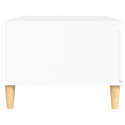 vidaXL Couchtisch Hochglanz-Weiß 90x50x36,5 cm Holzwerkstoff