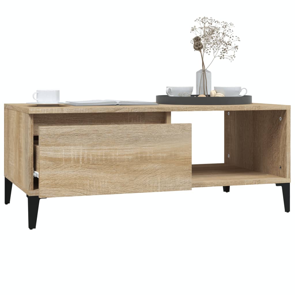 vidaXL Couchtisch Sonoma-Eiche 90x50x36,5 cm Holzwerkstoff