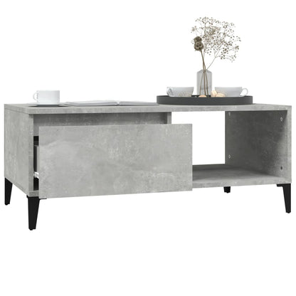 vidaXL Couchtisch Betongrau 90x50x36,5 cm Holzwerkstoff